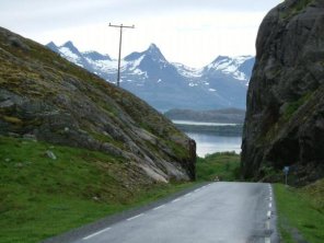 Foto vanaf het eiland Dnna uitzicht of de Zeven Zusters in Noorwegen
