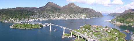 Foto van brug bij Mly in Noorwegen