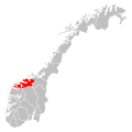 Kaart van de provincie Mre og Romsdal in Noorwegen