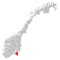 Kaart van provincie stfold in Noorwegen